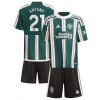 Conjunto (Camiseta+Pantalón Corto) Manchester United Antony 21 Segunda Equipación 23-24 - Niño